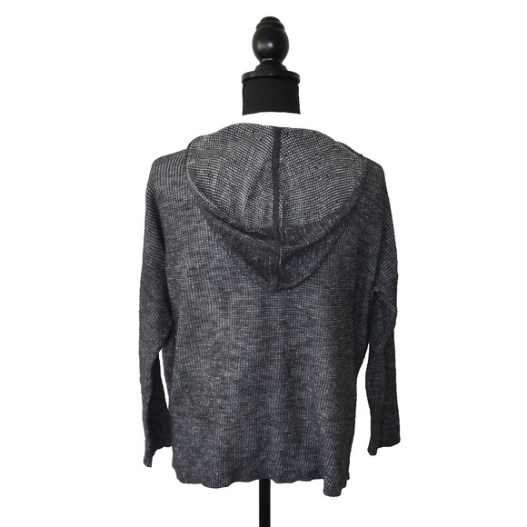 A5 Auth EILEEN FISHER Organic Linen Organic Cotton 2 Tone Box Top Sweater Size S - Picture 4 of 8